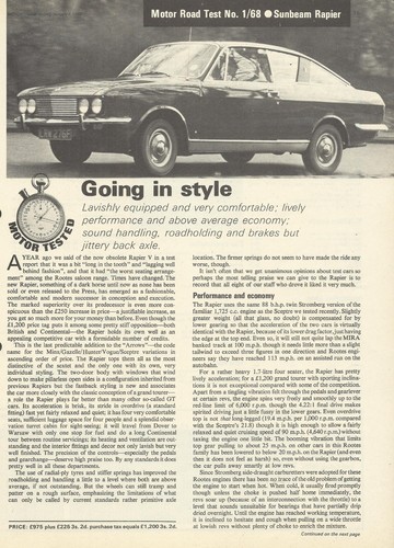 Sunbeam rapier fastback - sunbeam,