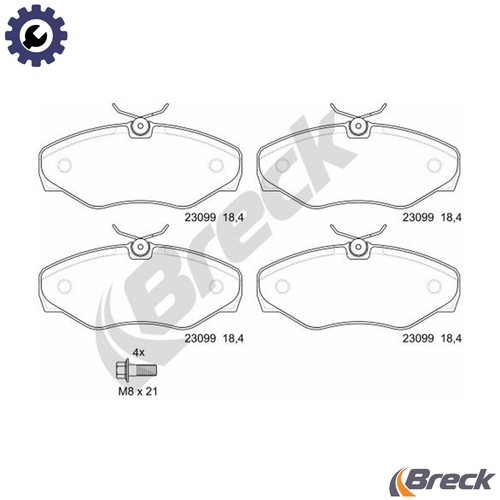 Brake pad set disc - disc, 23099