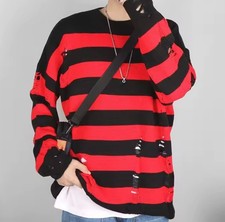 Jumper Pullover Striped Red
