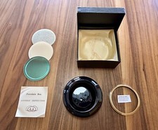 VINTAGE FRAMECRAFT Trinket Box Round BLACK England Gold Rim 5” Diameter