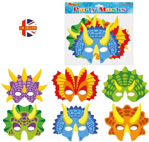 Dinosaur dress card masks - dinosaur, up