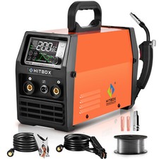HITBOX 4IN1 140A MIG Welder Gasless 220V MMA Lift TIG Spool Gun Welding Machine
