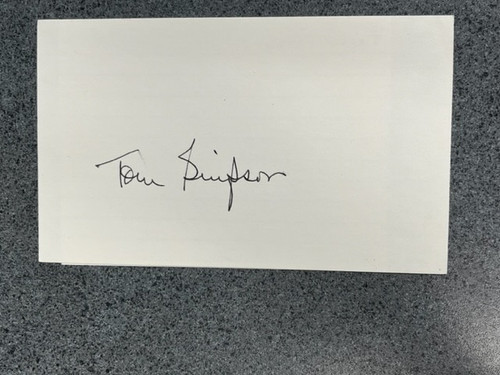 Tom simpson autographed - simpson,