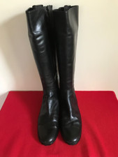 BNW/OB - Jane Shilton Black Leather Knee High Boots - Eur 40