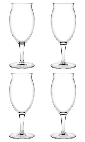Beer glasses set stemmed - 4x,