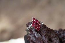 Red Spinel & White Zircon 9k