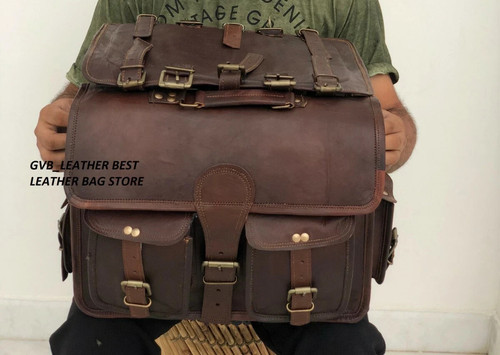 Motorcycle brown leather - brown, 2
