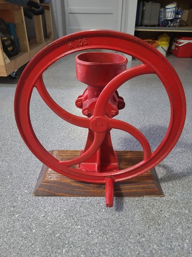 Antique cast iron hand crank - iron,