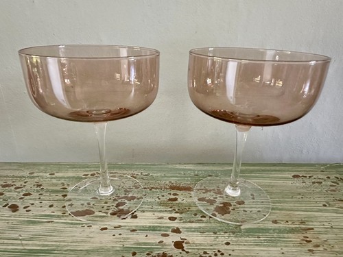 Pair vintage fine glass - pair,