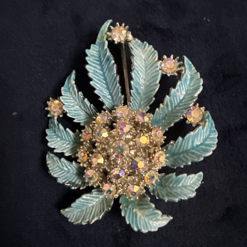 Vintage silver tone - , floral