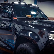 GLOSS BLACK LED DRL ROOF TOP LIGHT BAR FOR 20-2023 LAND ROVER DEFENDER 90 110 UK