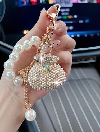Pearl crystal handbag - &,