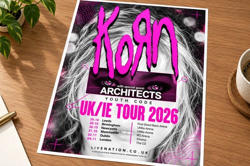 Korn tour poster print 2026 - tour,