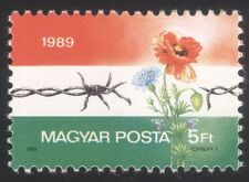 Hungary 1989 Border Fence/Poppy/Barbed Wire/Military/Flowers/Plants 1v (n45565)