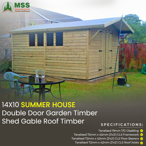 14x10ft summer house double - 14x10ft,