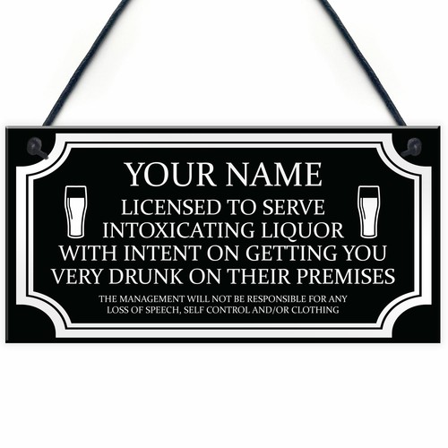 Licensee sign bar home - home, man