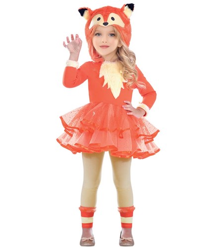 Girls fox costume - hooded, tutu