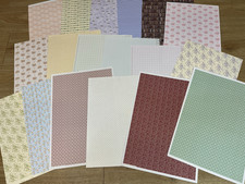 DOLLSHOUSE WALLPAPER LOT x 18 LARGE A3 SHEETS 1:12 SCALE LIVING ROOM,NURSERY ETC