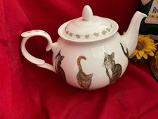 St Michael Cat Teapot Fine Bone China Vintage Marks & Spencer 1998