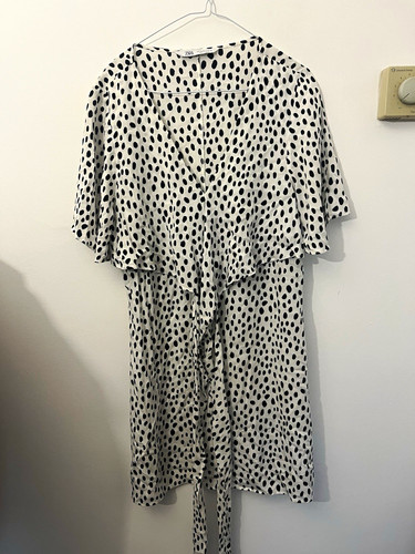 Zara white black polka dot - white/black,