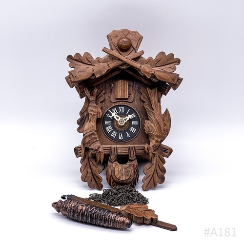 Vintage cuckoo clock wooden - cuckoo,