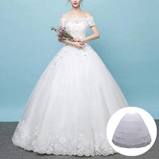 Crinoline Petticoat 6Hoop Ball Gown Skirt Slips Underskirt Wedding Bridal Dress