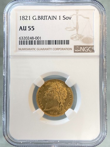 1821 gold sovereign george - 1821, sovereign,