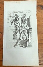 original 1750 small woodcut by