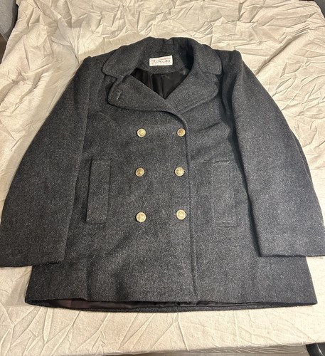 Talbots gray pea coat button - talbots,