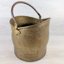 Vintage Brass Coal Scuttle
