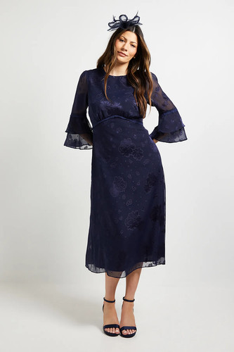 Wallis navy fit flare - navy,