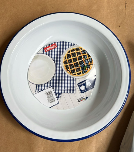 Pie dish enamel - dish, round