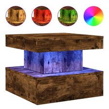 LED Coffee Table Wooden Tea
