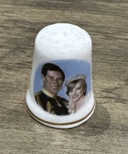 Fine Bone China Thimble - CHARLES & DIANA - UK Royal Memorabilia 