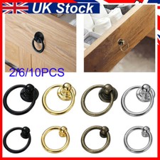 Pull Handle Draw Ring Knob For Door Cabinet Drawer Cupboard Wardrobe + Screws UK