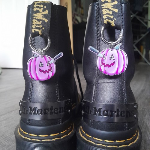 Pastel pumpkin boot charms - pastel,