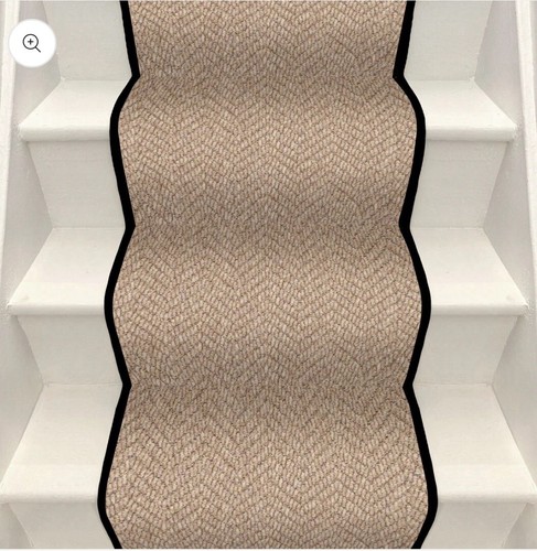 Beige stair runner carpet
