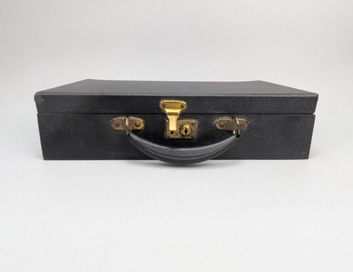 Vintage black document case - black,