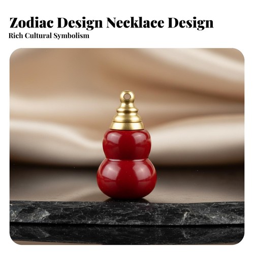 Zodiac gourd locket - gourd, openable