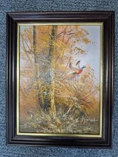 Pheasant in landscape acrylic