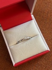 9ct White Gold Twisted Diamond