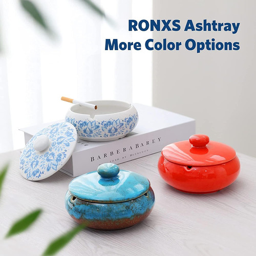 Windproof ceramic ashtray with - windproof,