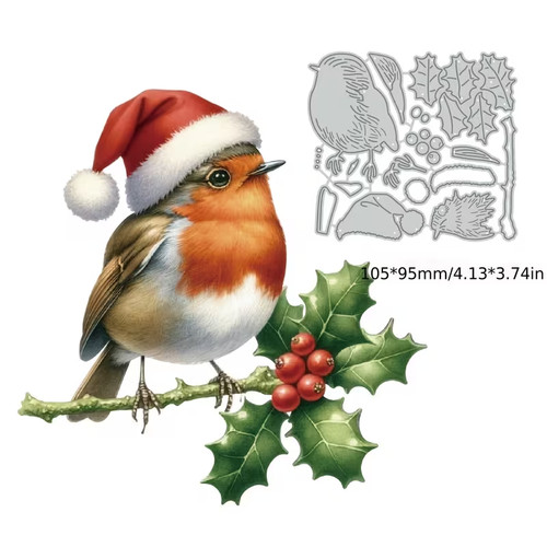 Christmas robin holly - christmas,
