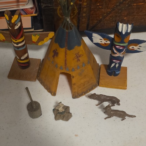 Vintage wooden teepee - wooden, &