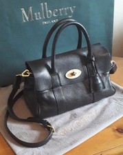Authentic Mulberry Classic Small Bayswater in Black NVT Leather