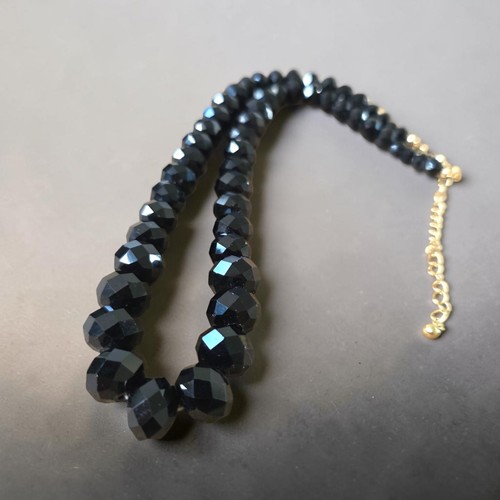 Vintage french jet - french, necklace