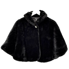 Nina Leonard Faux Fur Cape