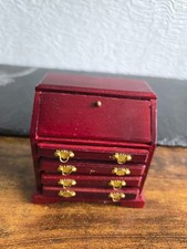 doll house furniture mahogany writing bureau 1.12th