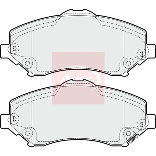 Apec front brake pad set - brake, fits