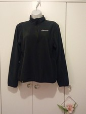 Berghaus Woman Size 18 Black Fleece 1/4 Zip Jumper Polartec Excellent Condition